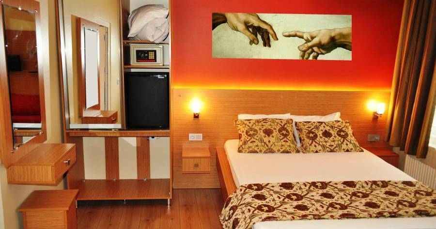 Make cheap reservations at a hotel like Antique Hostel